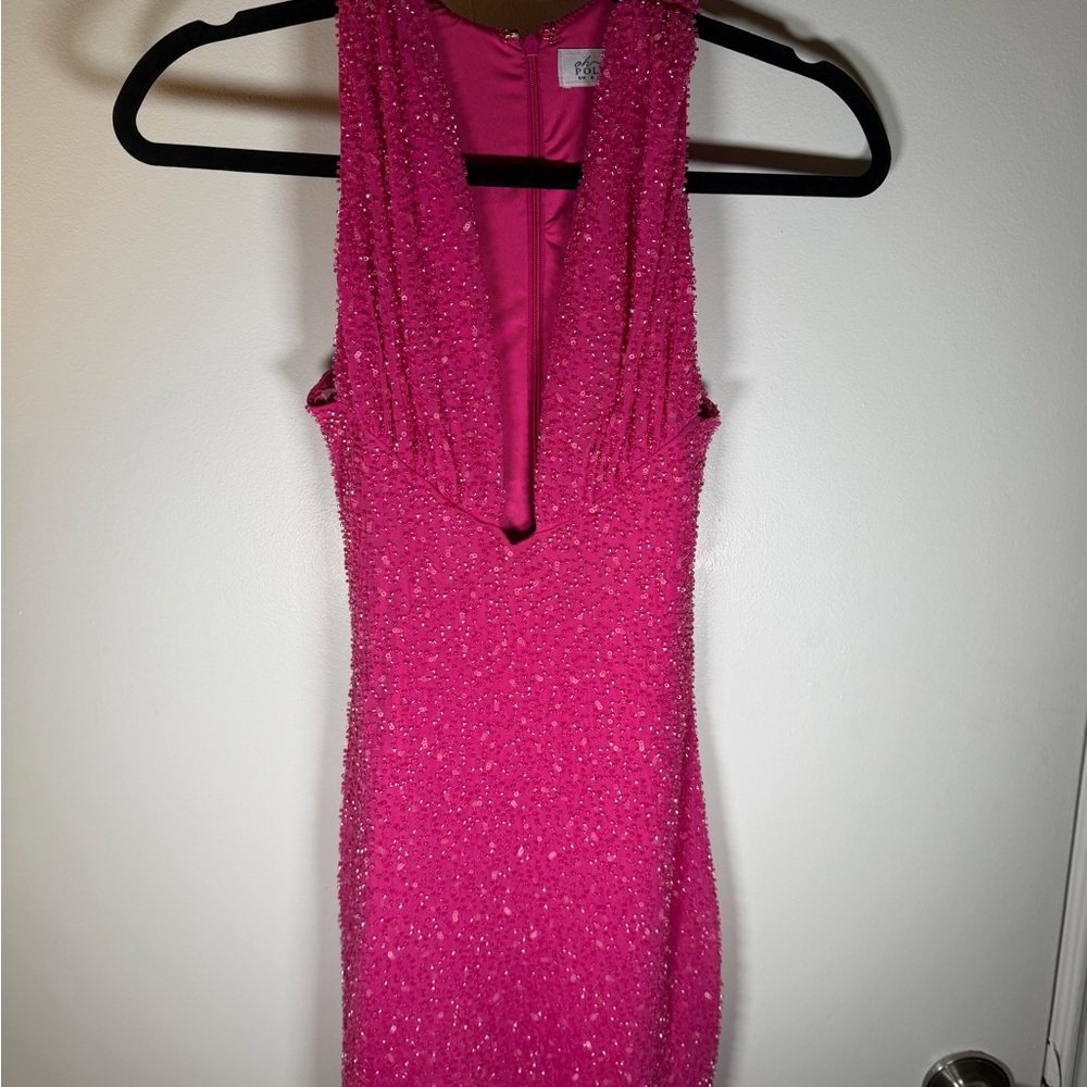 Oh Polly Vibrant Pink Backless Dress